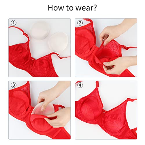 Pair Breast Forms for Mastectomy,Silicone Breast Prosthesis Convave Bra Inserts for Mastectomy Swim Crossdreser4