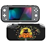 PlayVital Switch Liteに対応するカスタム保護ケース（ソフト）、Switch Liteに対応用ケースカバー（ソフト）、スイッチライト用保護カバー【ムーンナイトハロウィン猫ちゃん】