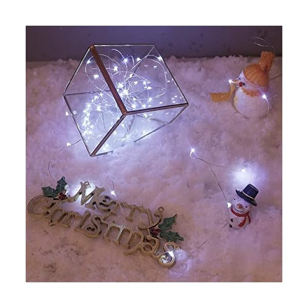 16 pack led fairy lights battery operated string lights 10 feet 30 led waterproof twinkle lights mason jar lights silver wire firefly lights for christmas party wedding patio… - image 3