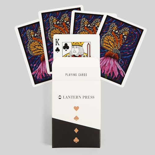 Lantern Press Monarch Butterfly naipes póker 52 cartas miniatura 6