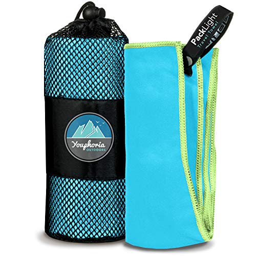 Youphoria Outdoors Microfiber Travel Towel - Ideal Fast Drying Towels for Camping, Travel