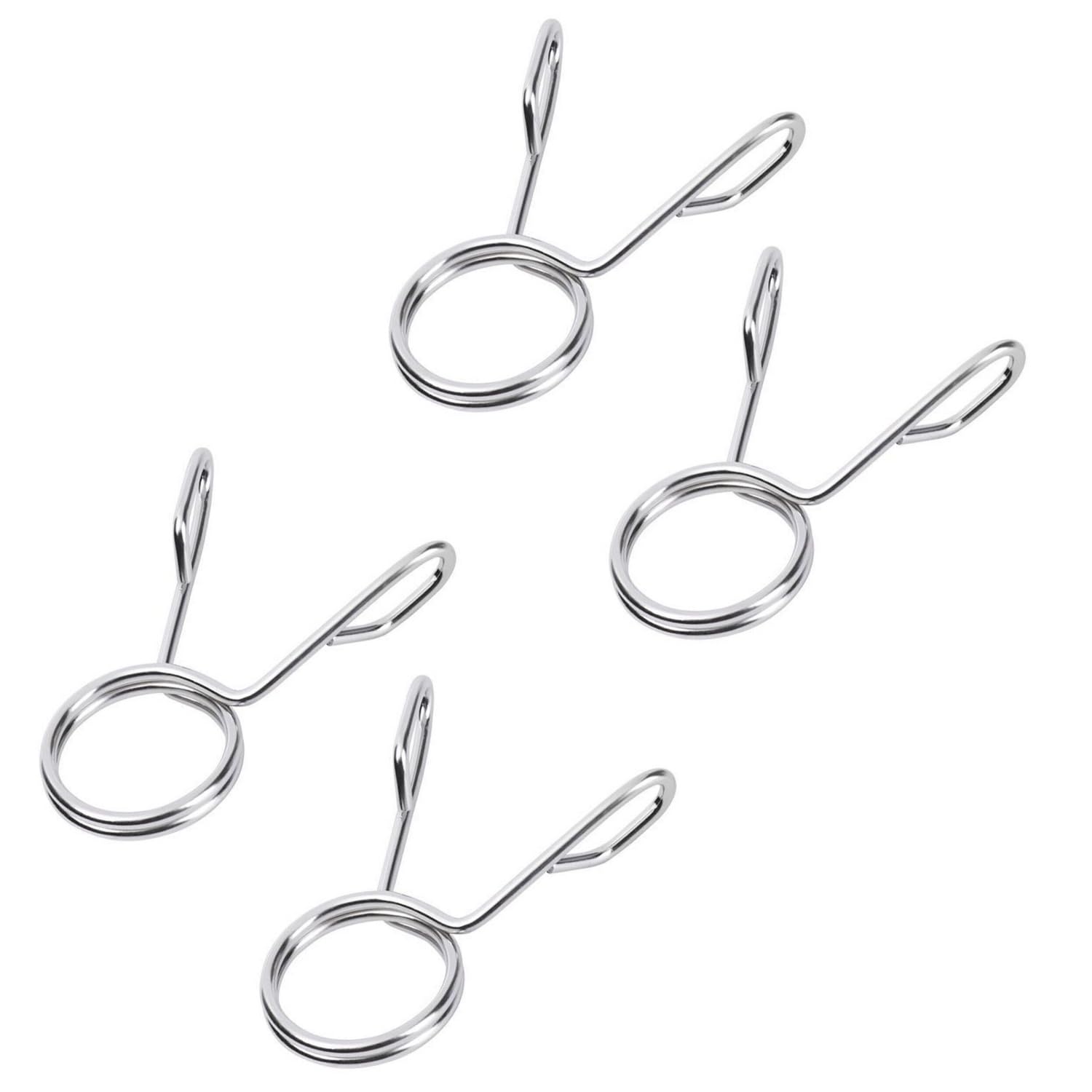 FFitness 4 Pezzi Ferma Dischi 25mm Chiusure Manubrio Bilanciere Lock Morsetto Bloccaggio Pinze per Manubri Serrature a Molla