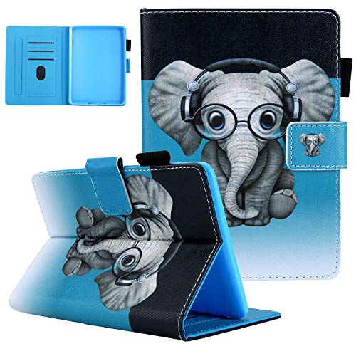 Case for Kindle Paperwhite E-Reader 6 Inch Case, UGOcase Auto Sleep/Wake PU Leather Stand Smart Cover Folio Wallet Case for Kindle Paperwhite 2012, 2013, 2015 2016 & 2018 Versions, Little Elephant