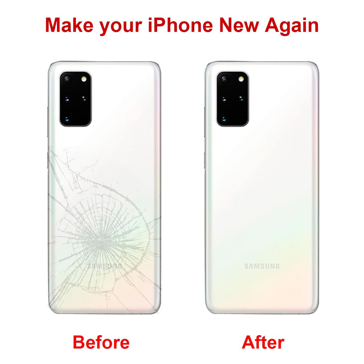 Amazon.com: Perzework OEM Rear Back Glass Replacement for Samsung