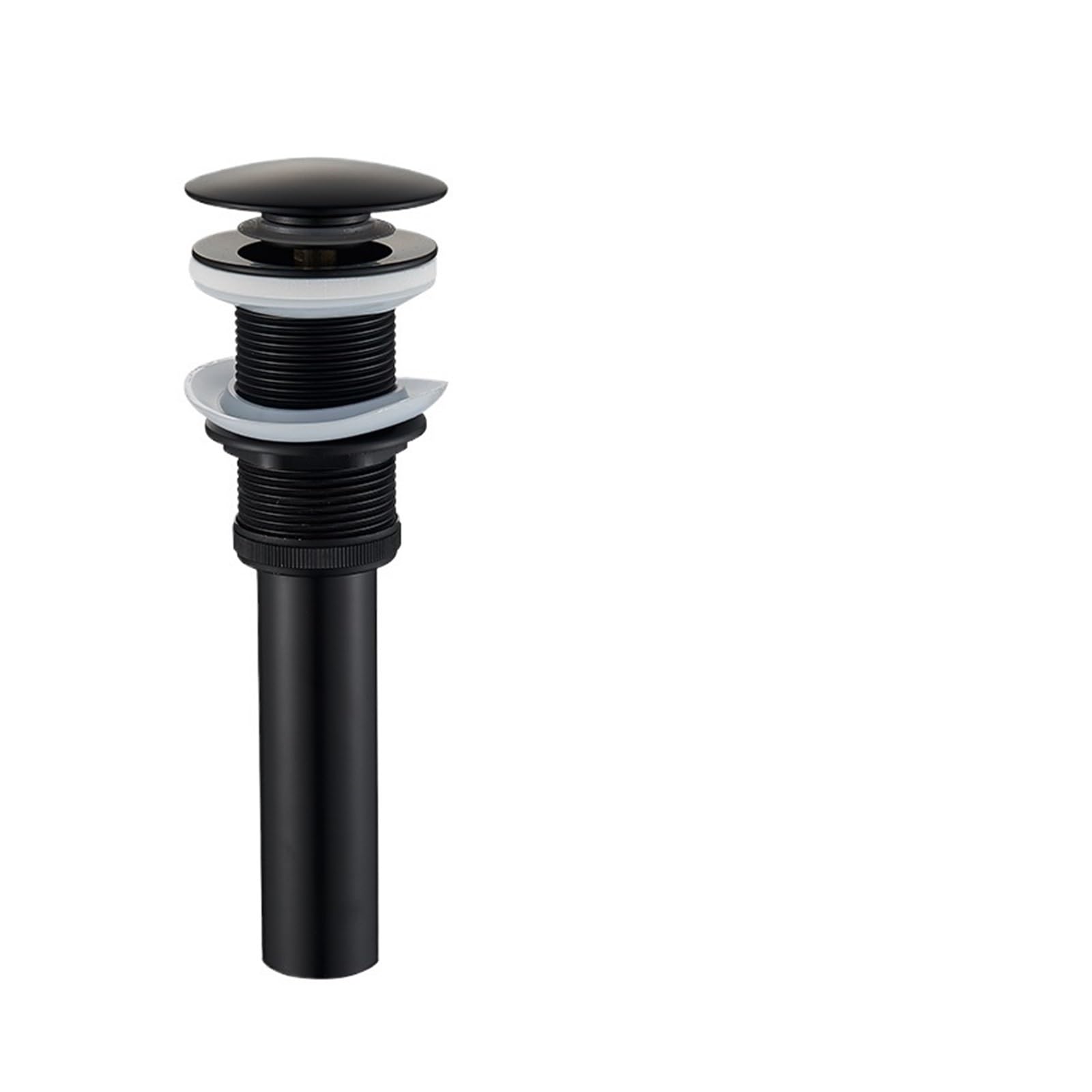 Rtbvghjik Black A Golden Bounce Sink Copper Washbasin Glass Basin Push-On Drain Accessories Bathroom Pop Up For Bathroom Sinks(Black A)