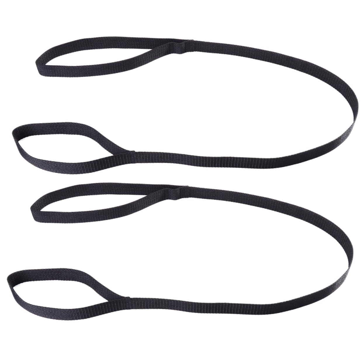 KOMBIUDA 2pcs Leg Lifting Belt Household Foot Loop Leg Lifter Foot Lift Strap Stair Climbing Wheelchair Leg Lift Mobility Transfer Aid Kits Polyester Black