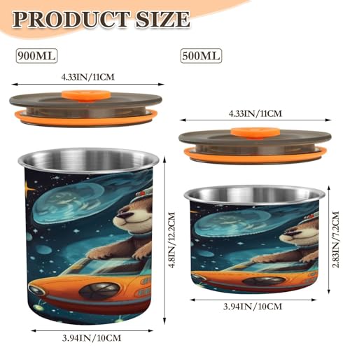 Contenedor hermético de acero inoxidable para café 500ml miniatura 2