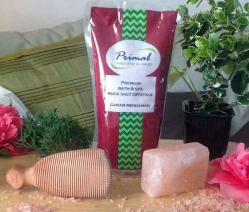 Natural Himalayan Rock Salt Heel Scrubber Bath Soap Bath Salt Xmas Gift Bundle