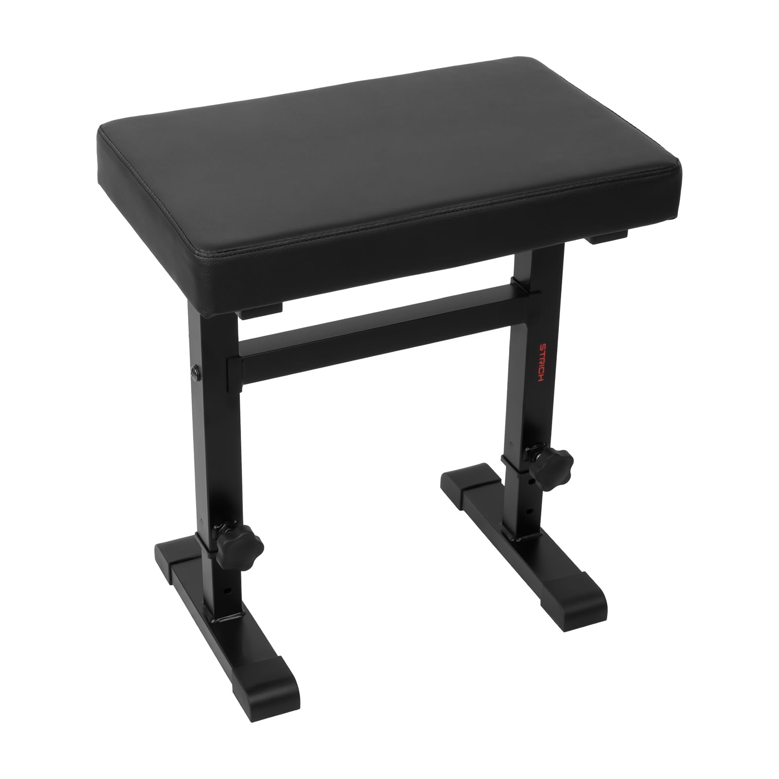 Banco de piano ajustable en altura para piano con asiento acolchado para músicos, color negro, modelo SPB-M60 de piel sintética