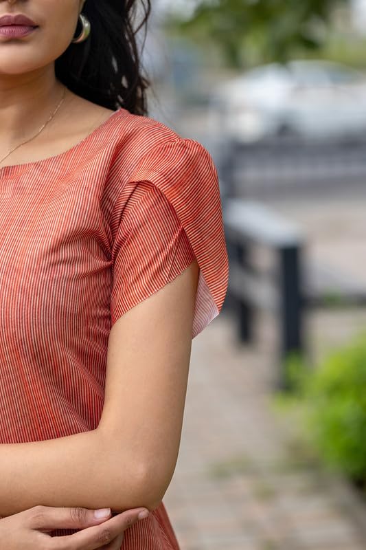 Image of Sun Fashion And Lifestyle Women's Chanderi Stitched Printed Kurta Dupatta (KD6 Fentav1)