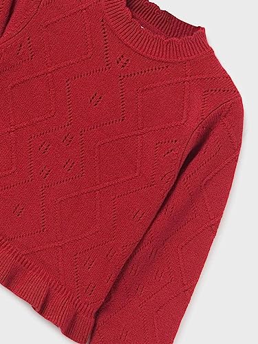 Abel & Lula Structured Knit Turtleneck for Girls Raspberry3