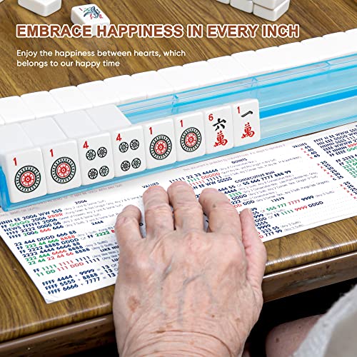 Nova Microdermabrasion NV0574 American Mahjong Mah Jongg Set 166 Tiles 4 All-In-One Color Rack/Pushers Red Paisley Soft Bag Full Size Complete Mahjongg Ma Jong Set thumb #6
