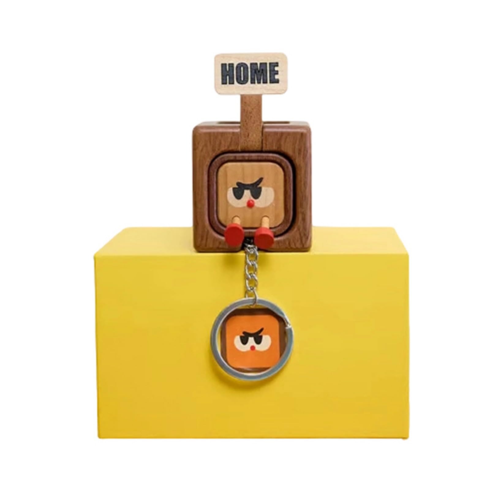 Msioytog Unique Expression Wooden Ornament Serving As Wall Art and Thoughtful Present Home Decoration Keyring