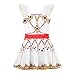 TiaoBug Kids Girls Ballet Tutu Dress Leotard Movie Ballerina Dance Costumes Leap Ruffles Gymnastic Dance Tutu Skirt White 2-3