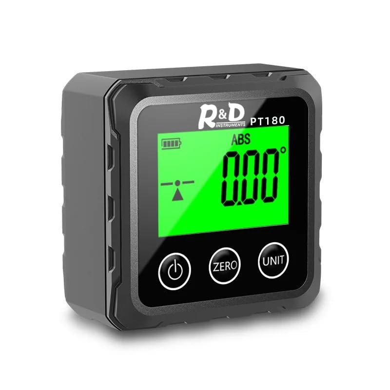 R & D PT180 Digital Protractor showing 0.00 degree angle