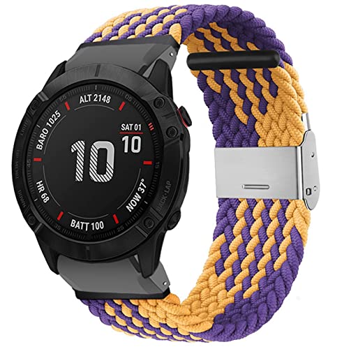 Bracelet Garmin S62 extensible nylon tressé boucle solo 22mm