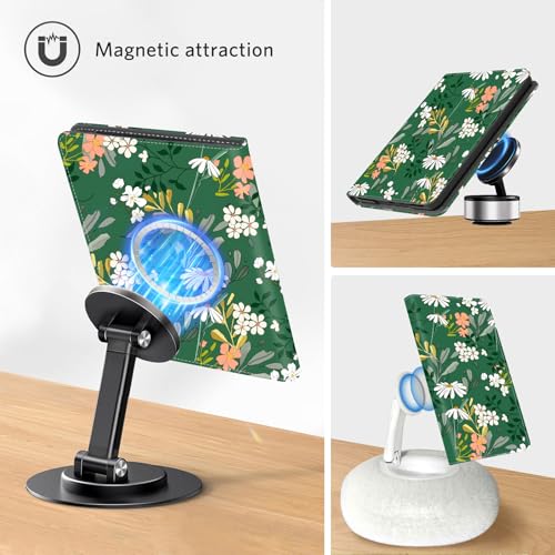 Image of CoBak Stand Case for 7 inch Kindle Paperwhite 12th Gen 2024 and Kindle Colorsoft with Hand Strap - Compatible with iPhone MagSafe, for Samsung /Belkin /Anker Wireless Charging Pads, Durable, Auto Sleep Wake