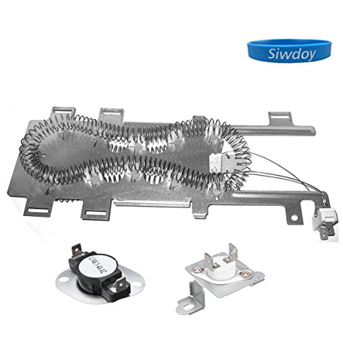 Siwdoy 8544771 Dryer Heating Element and 279973 Thermal Cut-Off Fuse & Thermostat Kit Compatible with Whirlpool Maytag Dryers