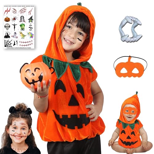 Image of Sarvda Halloween Dress | Costume and Accessories | For Girls and Boys | Haunted Horror Theme Party Vampire Witch Ghost Skeleton Draculla Pumpkin Scary Cosplay Dress