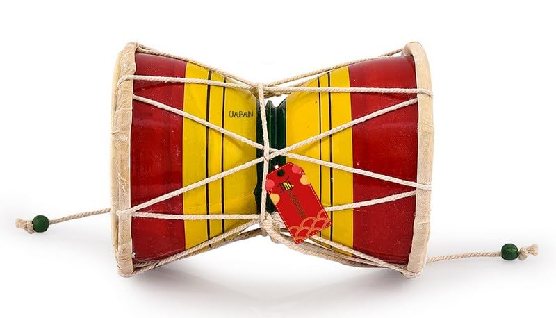 Image of UAPAN Damru Indian Musical Instrument /Pooja Articles /Home Decor & Kids Toys(6 inch)