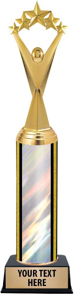 Crown Awards 11" Customized Star Victor Trophies - Star Victor Silver Trophy Prime
