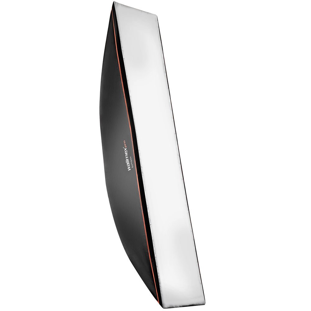 Softbox Walimex Pro 25x150cm Pour Flash Studio - Ligne Orange - Aluminium Et PVC