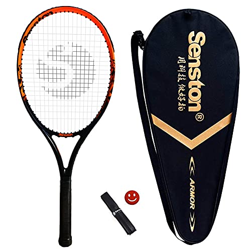 Senston Carbon Fiber Tennis Racket for Adults, Professional Tennis Racquet 27 Inch Orange
