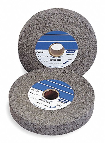 6" Metal Finishing Convolute Wheel, 1/2" W, 1" Arbor Hole, Fine Silicon Carbide
