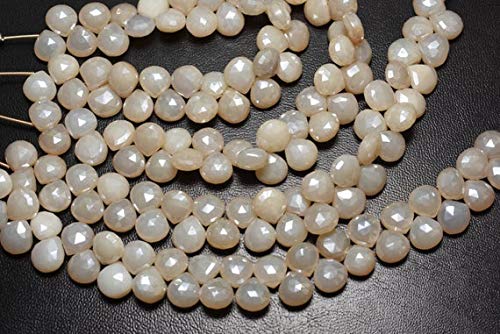 Perles de culture naturelles 10-11mm calcédoine cœur briolette pour création bijoux DIY