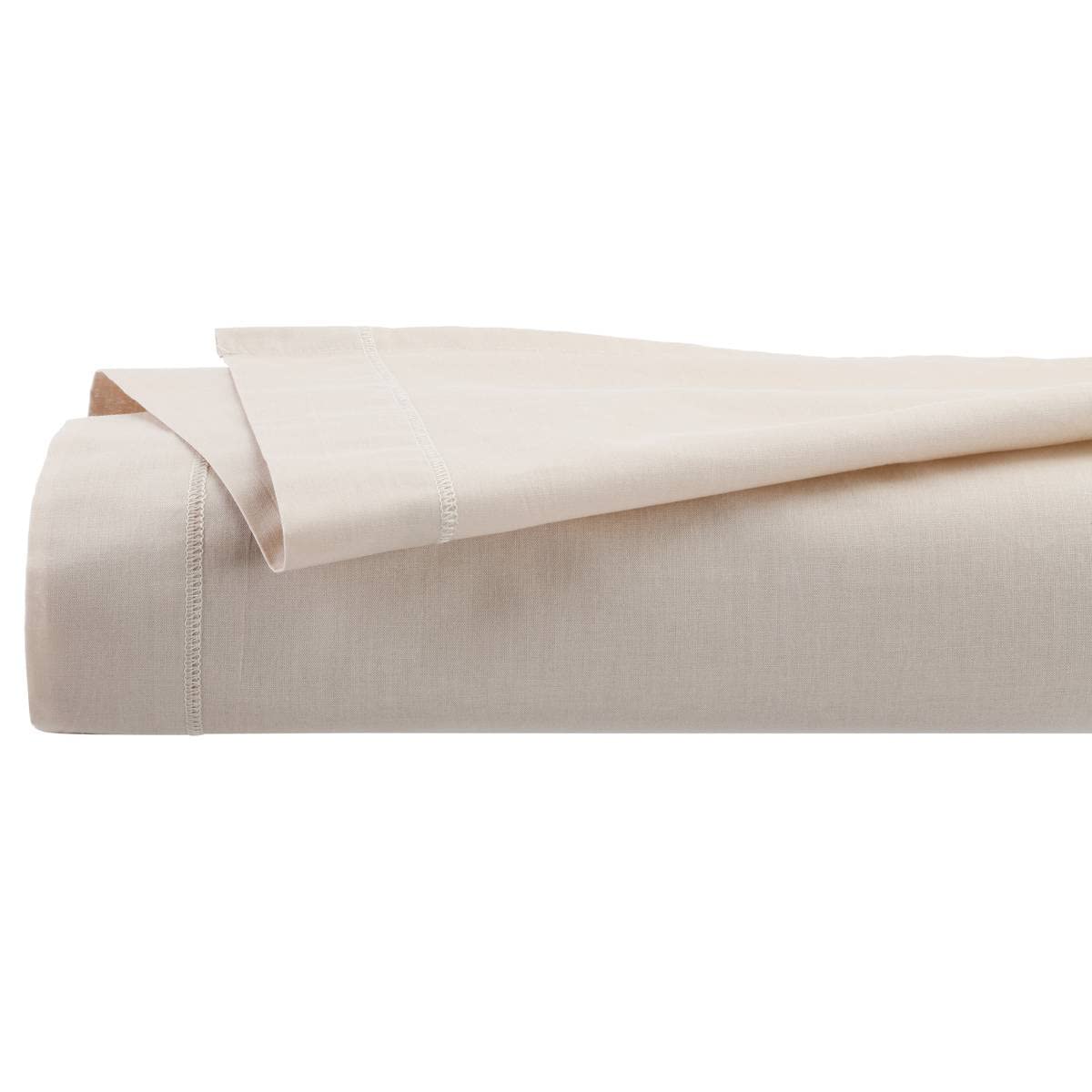 Drap Plat - Percale - Beige Lin - 240x290 cm - Atmosphera créateur d'intérieur