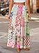 Trendy Queen Vacation Outfits Long Skirts for Women Boho Maxi Skirt Elastic High Waist Dress with Pockets Fashion ColorBlockPlaidPrint L