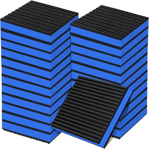 Image of 24 Pack Anti Vibration Pads for Washing Machine 4 inchx4 inchx7 /8 inch, Sound Isolation Vibrating Pad Ribbed Rubber Damping Mat EVA Center for Air Compressors, Conditioner, Treadmill, HVAC Washer Dryer
