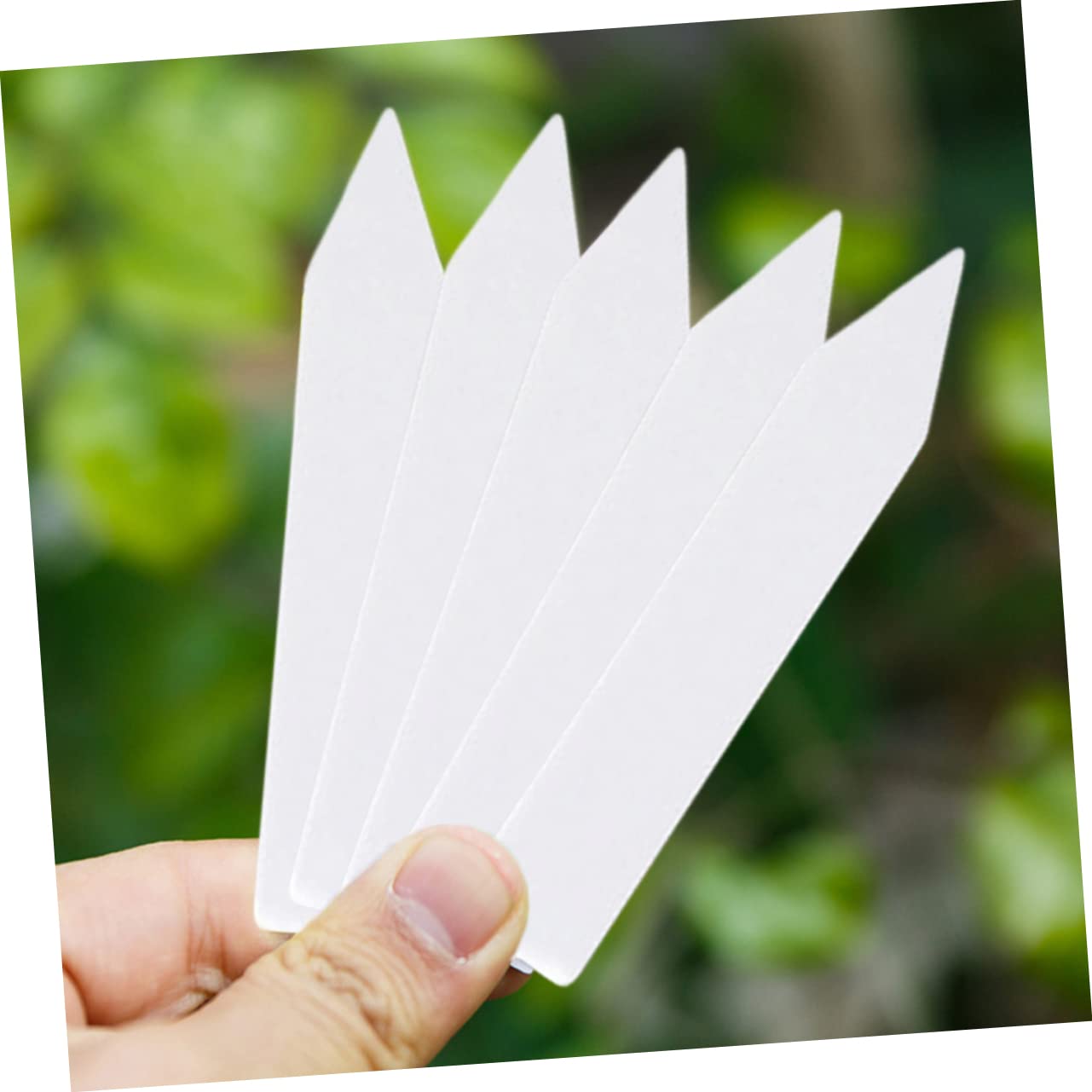 Etichette per Piante in Plastica 10x2cm Bianche 1000 Pezzi | Altamente Visibili, Facili da Scrivere e Usare, Impermeabili, per Orto e Giardino Botanico