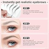 20 Sheets Eyebrow Tattoo Waterproof Eyebrow Sticker 779