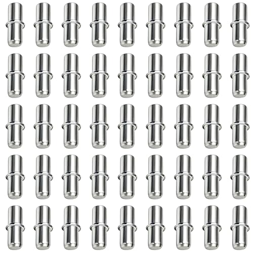 100 Stück Regalbodenträger & Einlegeboden Halter für Kleiderschrank, Küchenregal, Regalbrett und Schubladen - Universal 5mm Set mit Halterungen