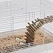 RENEWREVITAL Hamster Toys, Flexible Hamster Wooden Bridge, 11.8In Hamster Fence, Hamster Cage Decor and Platforms, Hamster Cage Accessories(23.62In)