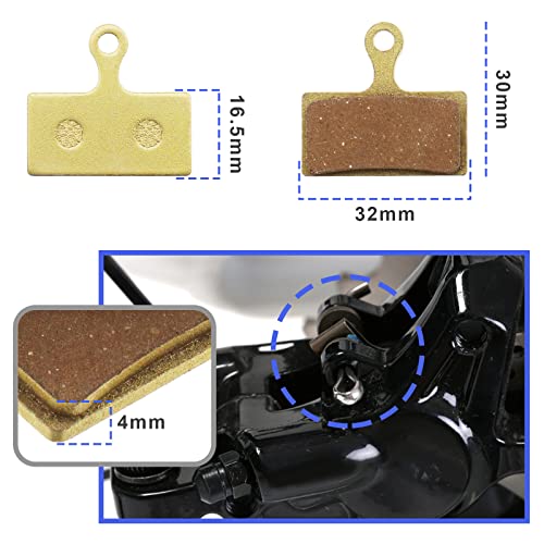 The Lord of the Tools 4 works Bicycle Disc Brake Pads Compatible with Shimano Deore M610 M615 M6000 SLX M666 M675 M7000 XT M785 M8000 Saint BR-M820 Disc Brakes Sintered Metal - Image 3
