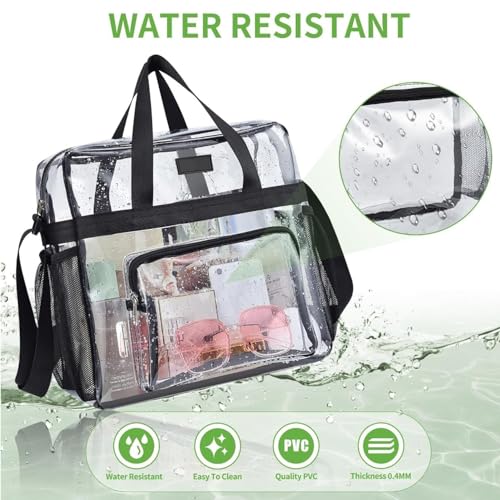 Bolso Tote Transparente para Estadio con Correa de Hombro miniatura 5