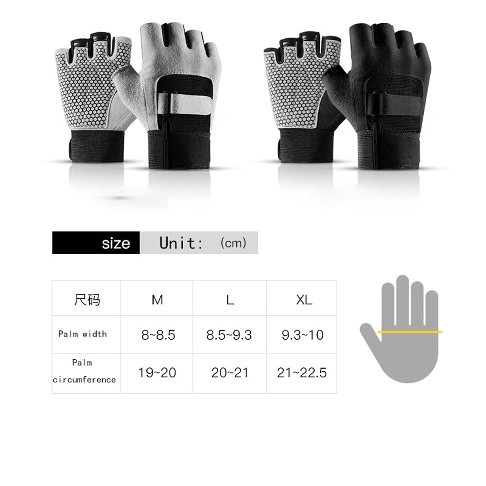 Guanti da allenamento for uomini e donne, guanti for esercizi a mezza delle dita, guanti for fitness for sollevamento pesi, guanti da esterno sportivi, guanti da allenamento antiscivolo, resi