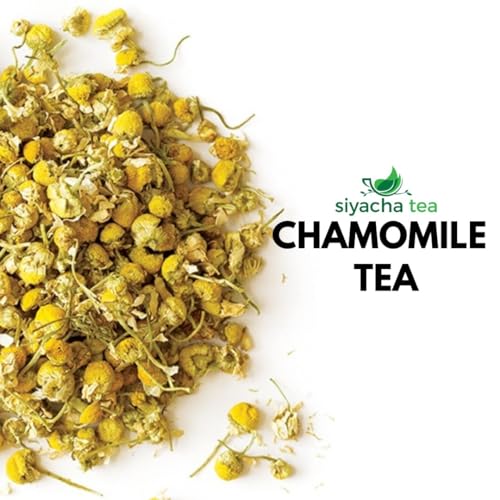 Image of Siyacha Tea Chamomile Flower Herbal Infusion, Super Food, Ayurvedic Tisane, Whole Flower Buds Of Chamomile, Caffeine Free Herbal Loose Leaf Beverage, Relaxing Soothing, (50 Grams)