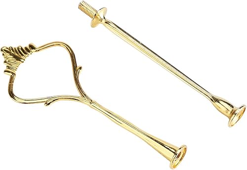 Miniatura 7 de Mango de soporte para plato de pastel, 3 niveles de corona de cupcakes, soporte de torre para postres y frutas, soporte de exhibición de alimentos,