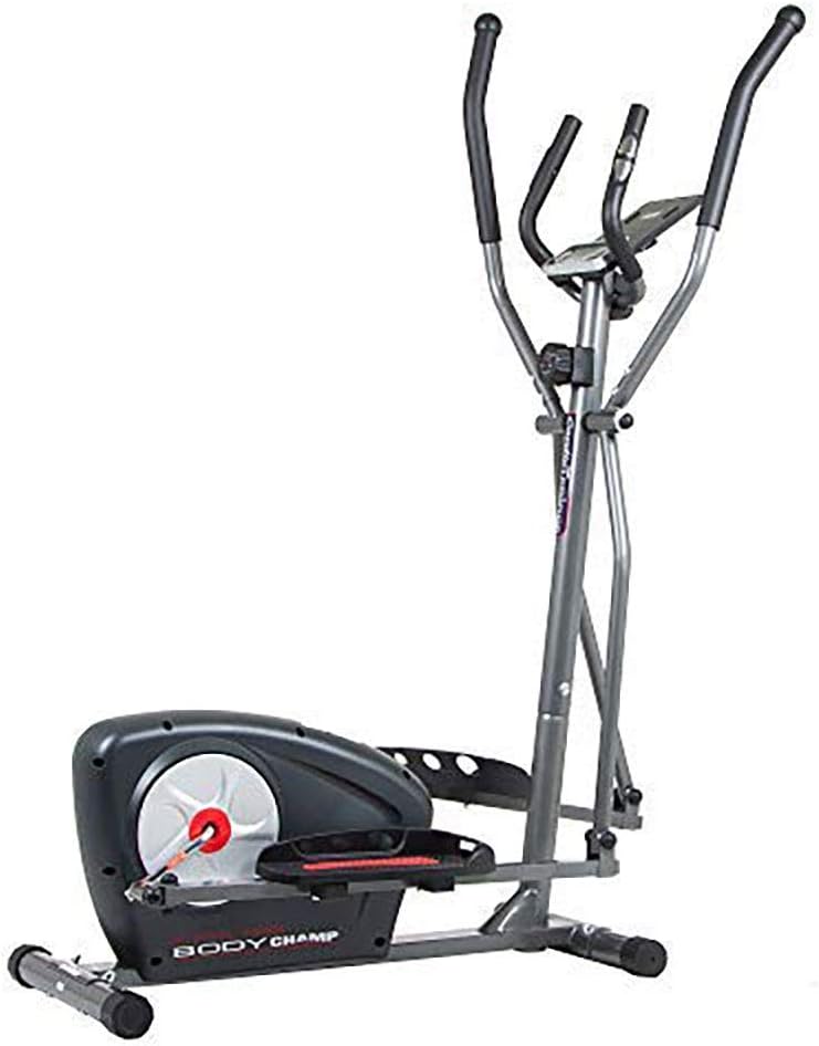 New Elliptical Machine Trainer Magnetic Smooth Quiet Driven with LCD Media Holder Monitor and Pulse Rate Grips BR2117