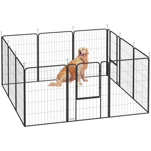 PawHut Parque para Perros de 12 Paneles de 100 cm de...