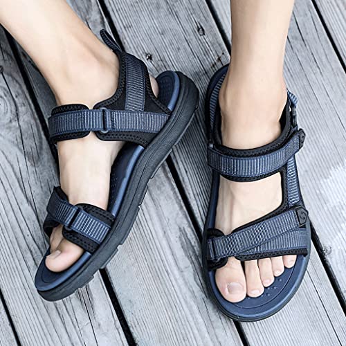 Men Sandals Leisure Beach Holiday Sandals Sneakers Men Shoes Outdoor Male Retro Casual Sandals(Blue,43 Code)4
