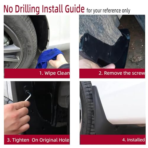 Image of Mud Flaps Kit Compatible with Chevy Trax 2025 2024 Accessories Mud Splash Guard Mud Flap Front and Rear 4pcs