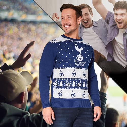 Tottenham Hotspur F.C. Christmas Sweater Men Teenagers Crew Neck Long Sleeve Festive Knit Sweater M-3XL Mens Gifts3