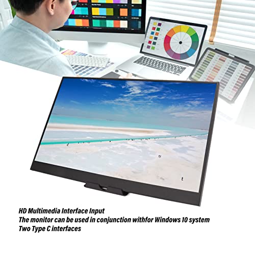 Image of Sanpyl Portable Monitor, 17.3Inch 2560x1440 2K FHD Laptop Monitor Type C HDMI Computer Display Gaming Monitor with 2 Way Speaker for, Switch, etc