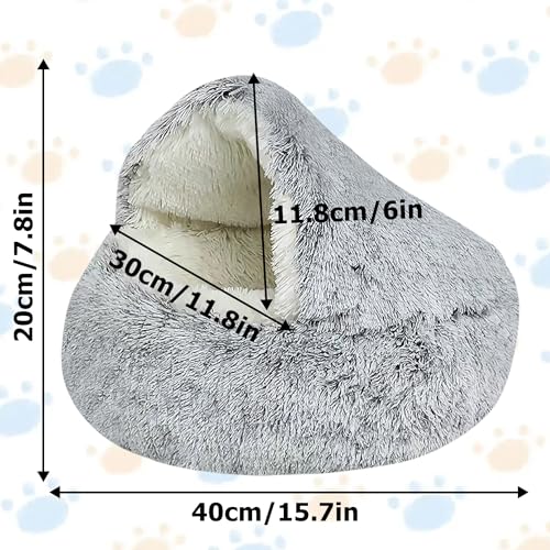 YOYIAG Cat Beds for Indoor - Soft Cute Cat Cave with Non-Slip Bottom, Fits Small Pets, Supplies, Warm for Sleeping Playing - Image 2