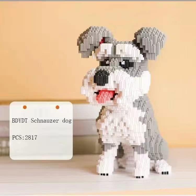 Miniatura 2 de Dog Schnauzer Micro Building Blocks Set (2817PCS) Regalo para adultos y niños