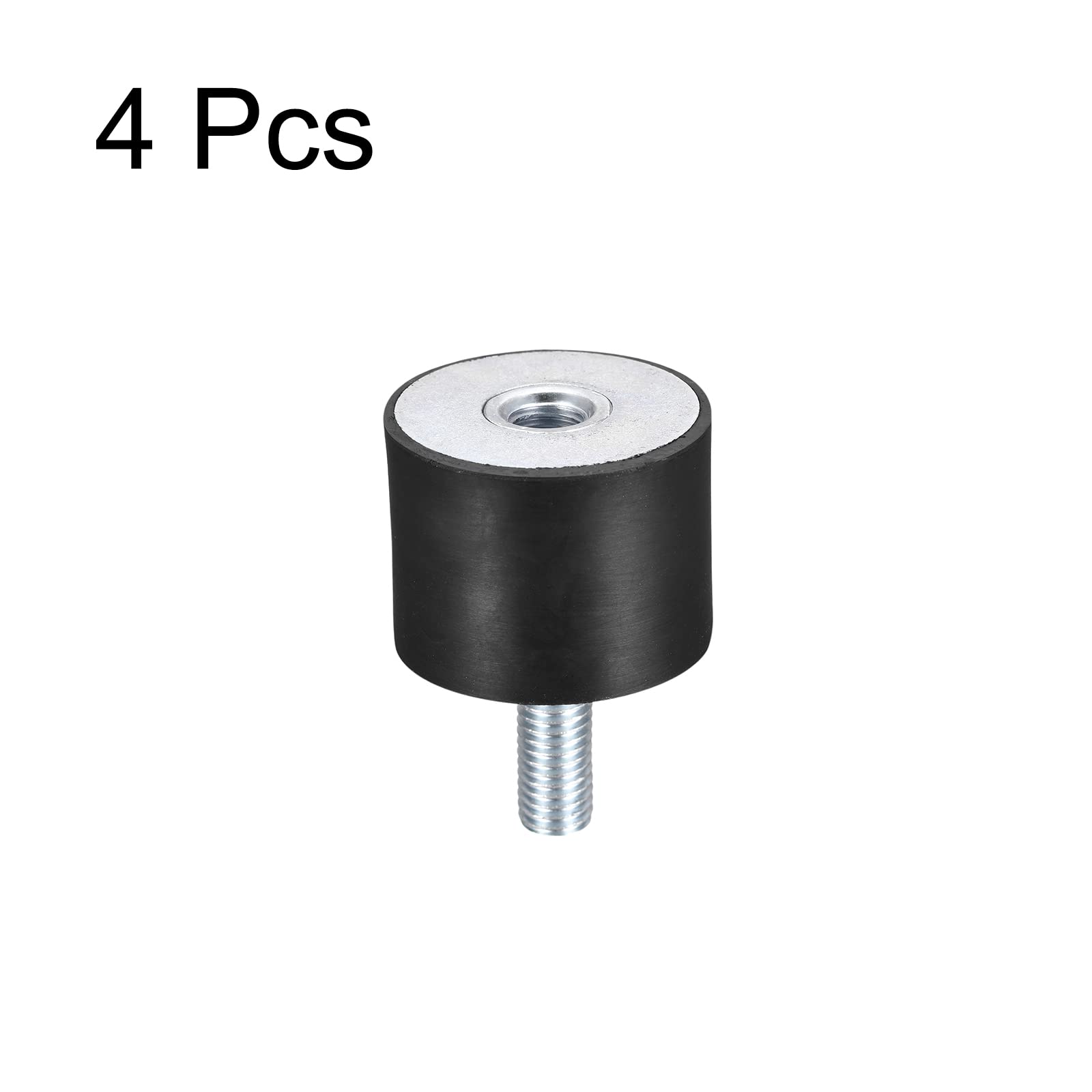 sourcing map Silent Bloc 4pcs M10 Mâle/Femelle Support Caoutchouc Vibration Isolateur Absorbeur Choc D40mmxH30mm, pour Garage Moteur Air Compresseur Voiture Bateau Bobine